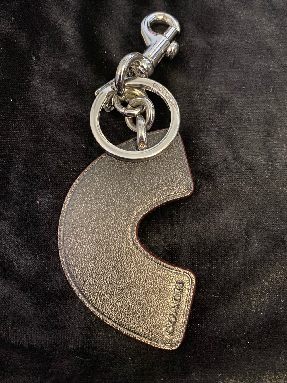 Coach Glitter Rainbow Leather Keychain Fob bag charm - Picture 3 of 6